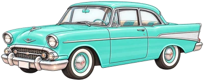 mint car illustration
