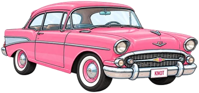 pink car illustration