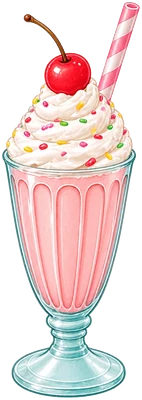pink parfait illustration